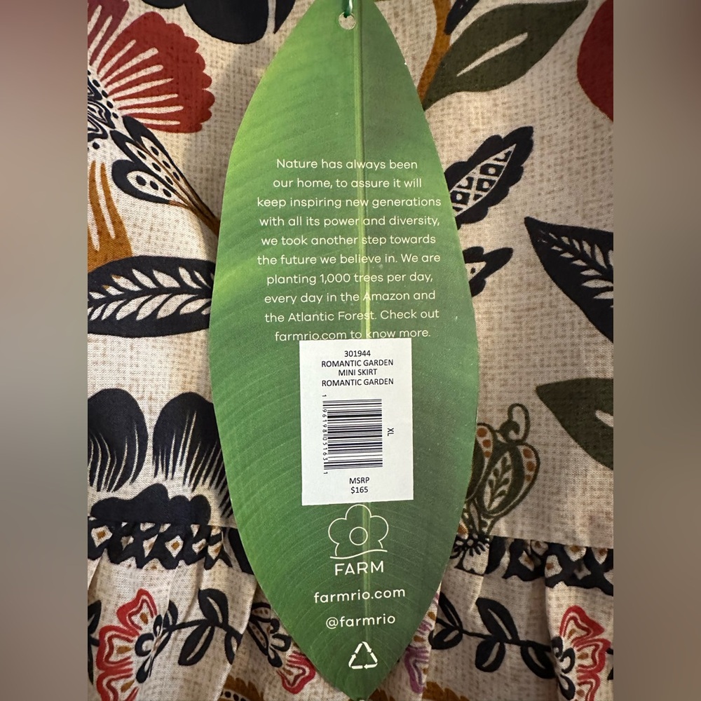 NWT FARM Rio Romantic Garden Mini Skirt XL - Picture 7 of 14